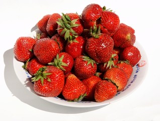strawberries on plate
