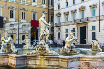 Fototapeta na wymiar Fontana del Moro, Rome