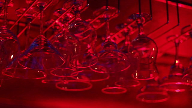 glasses were shaking from the music at the disco