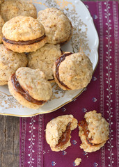 Plate with chocolate cookies