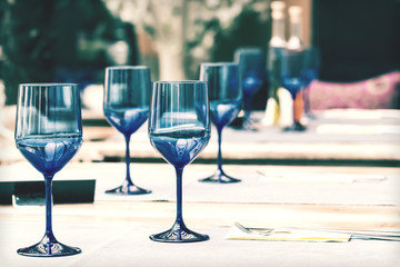 Retro Photo Of Elegant And Classic Restaurant Table Setting