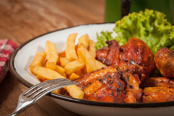 Roasted chicken.