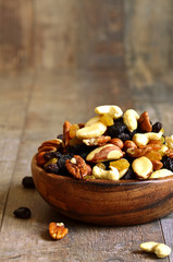 Dried fruits and nuts mix.