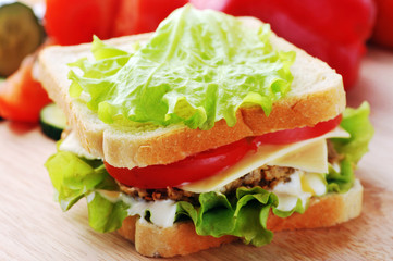sandwich with  cutlet