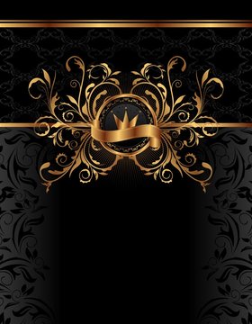 royal background with golden frame