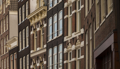 Typical architecture of dutch buildings front