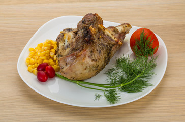 Roasted turkey leg