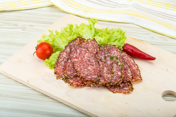 Sliced salami