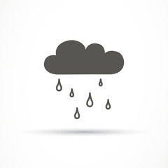 Vector Illustration of a Rain Cloud Icon