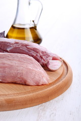 raw pork meat