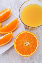 Fresh Oranges and Juice