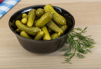 Marinated small cucumber