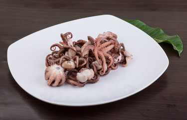 Boiled octopus