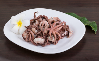 Boiled octopus