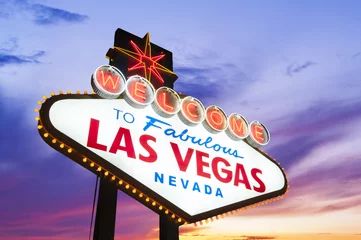 Muurstickers Welkom bij Las Vegas Sign © somchaij