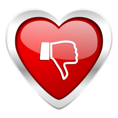 dislike valentine icon thumb down sign