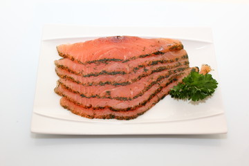 Saumon cru et citron