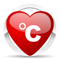 celsius valentine icon temperature unit sign