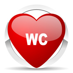 toilet valentine icon wc sign