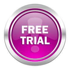 free trial violet icon