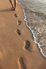 footprints in the sand