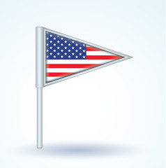 Flag of United states of america, vector illustration