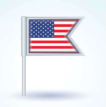 Flag of United states of america, vector illustration
