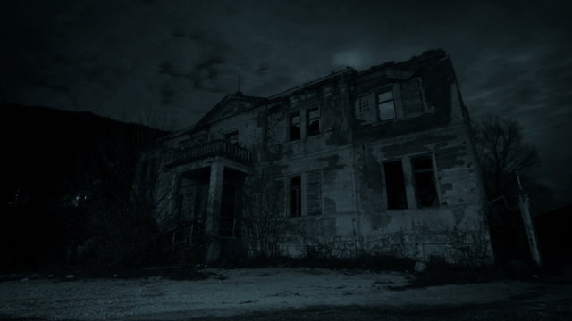 Abandoned haunted horror house 
