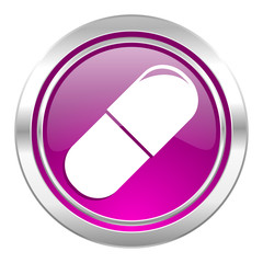 drugs violet icon medical sign