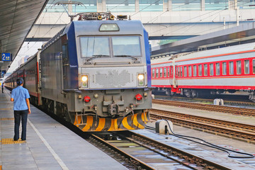 Obraz premium train in train station