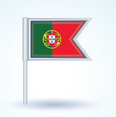 Flag set of Portugal, vector illustration