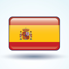 Fototapeta premium Flag set of spain, vector illustration