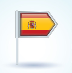 Flag set of spain, vector illustration