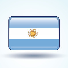 Flag set of argentina, vector illustration