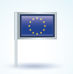 Flag set of europe, vector illustration