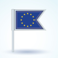 Flag set of europe, vector illustration