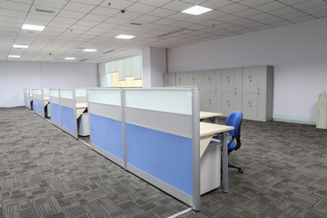 modern office interior with table and desk