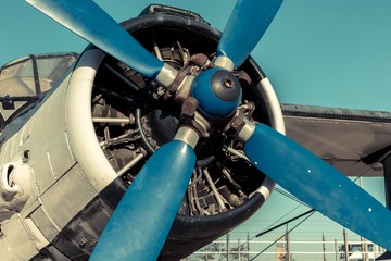 Old vintage jet engine