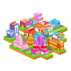 Isometric building of food industry