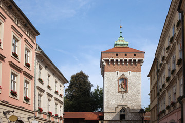 Naklejka premium Florianska Gate in Krakow