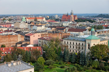 Fototapeta Kazimierz and Stradom from Above in Krakow obraz