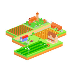 Isometric farmland