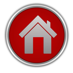 Fototapeta premium home circular icon on white background