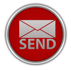 send circular icon on white background