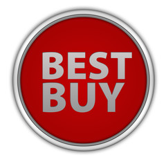 Best buy circular icon on white background