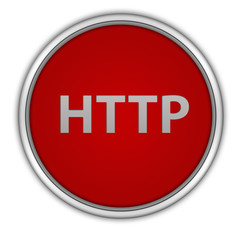 http circular icon on white background