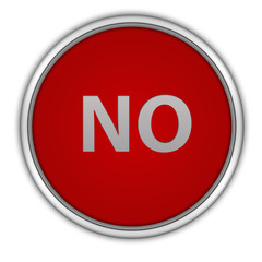 no circular icon on white background