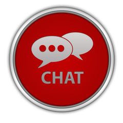 Chat circular icon on white background