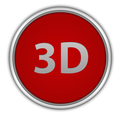 3d circular icon on white background