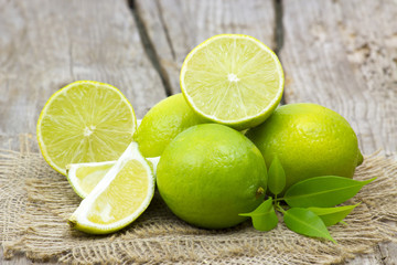 fresh lime fruits